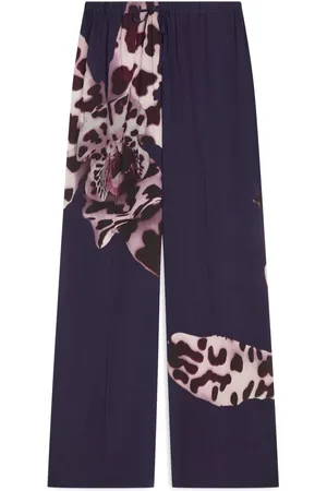 DRIES VAN NOTEN Graphic-print trousers