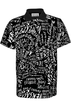 VERSACE Logo-print polo shirt