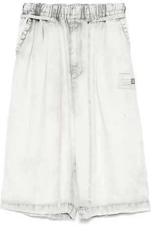 Maison Mihara Yasuhiro Aged Linen wide shorts