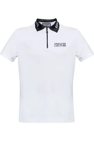 VERSACE Logo-print polo shirt