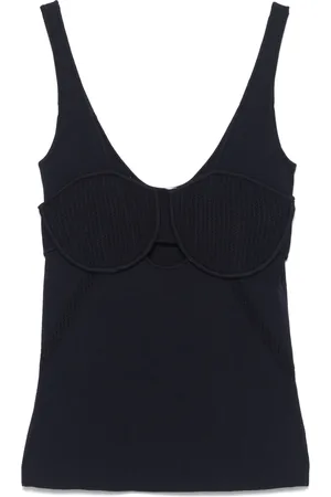 Patrizia Pepe Ribbed bustier top