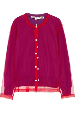 Comme des Garçons Overlay-mesh cardigan