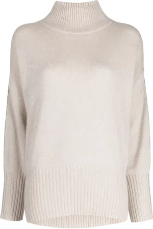 N.PEAL Lurex-detailing cashmere jumper