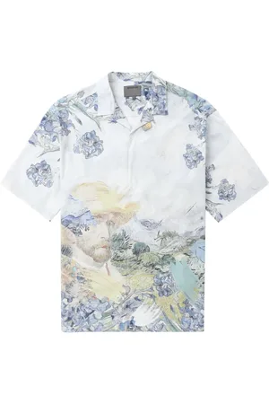 Musium Div. Graphic-print cotton shirt