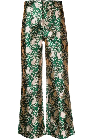 Destree Yoshitomo jacquard straight-leg trousers