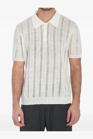 Roberto Collina Pointelle-knit polo shirt