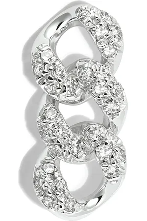 Shay 18kt white gold diamond chain stud earring