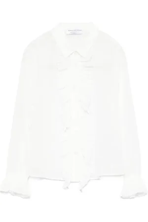 PHILOSOPHY DI LORENZO SERAFINI Pliss??-trim crepe shirt