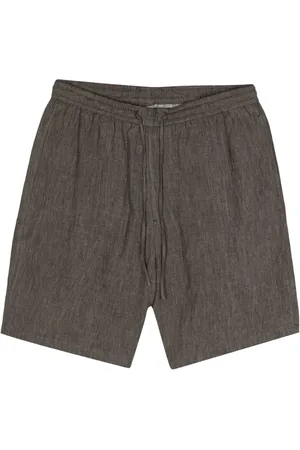 Emporio Armani Drawstring-waist linen shorts