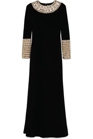 Dina Melwani Crystal-embellished gown