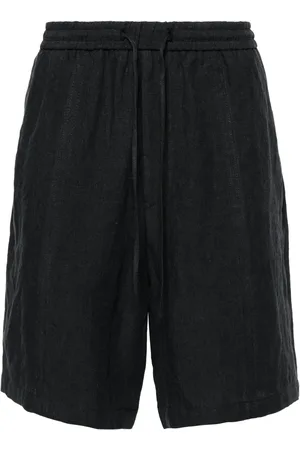 Emporio Armani Mid-rise linen shorts