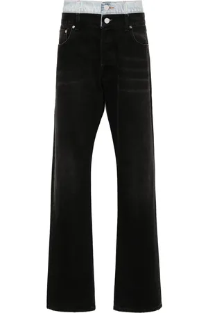 VTMNTS Layered-effect cotton jeans