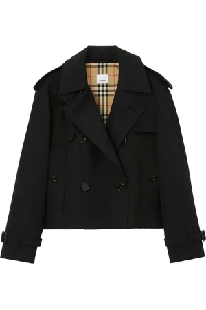 Burberry Double-breasted cropped trench coat
