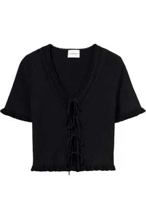 Claudie Pierlot Fine-knot bow cardigan