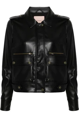 Twin-Set Logo-engraved bomber jacket