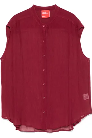 ..,MERCI Semi-sheer shirt