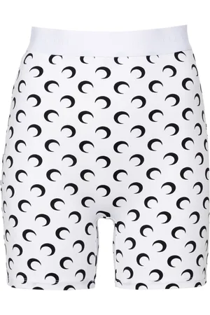 Marine Serre Moon-print jersey mini shorts
