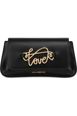 Moschino Logo-plaque clutch