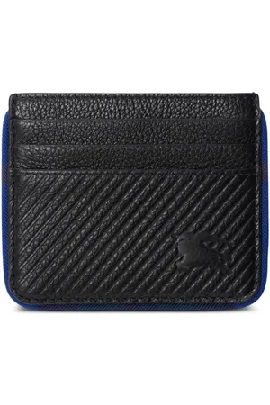 Burberry Logo-embroidered leather wallet