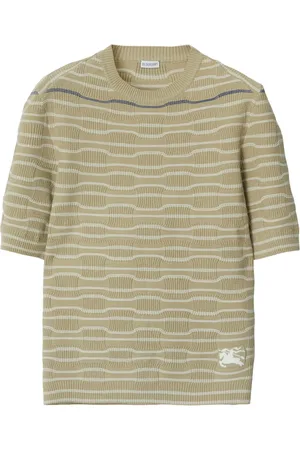 Burberry Embroidered-logo knit t-shirt