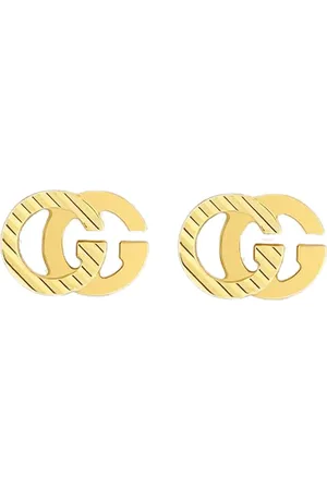 Gucci 18kt yellow interlocking G earrings