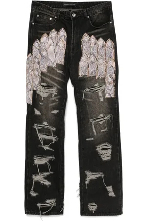 Who Decides War Patched Arch jeans