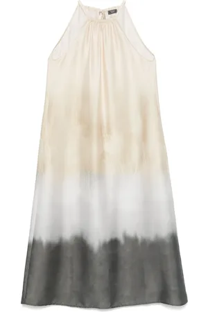 PESERICO SIGN Degrad??-print twill maxi dress