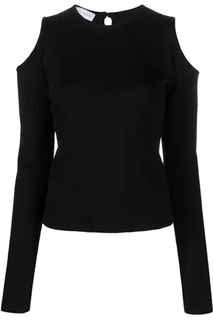 Ioana Ciolacu Cut-out cold-shoulder top