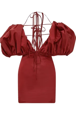 LAQUAN SMITH Puff-sleeve midi dress