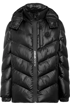 Philipp Plein Tiger-embroidered quilted coat