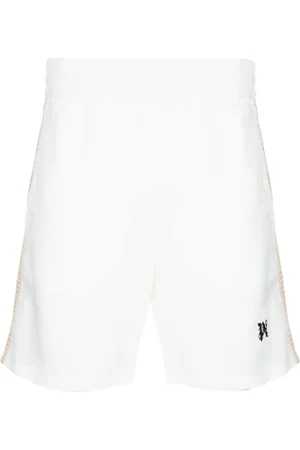 Palm Angels PA Monogram-print linen track shorts