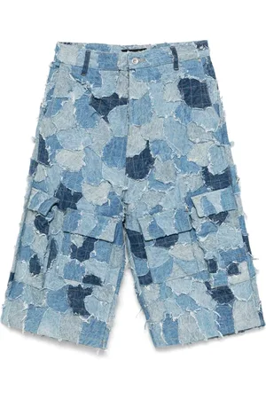 Who Decides War Boro denim cargo shorts