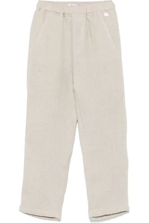 Il gufo Linen waffle trousers