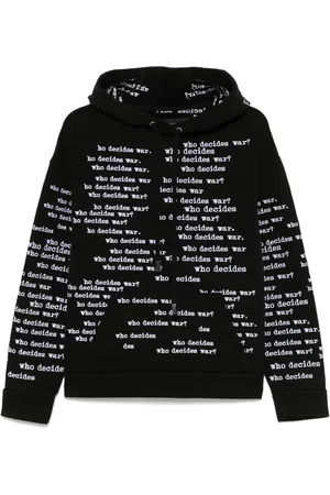 Who Decides War Logo-embroidered hoodie