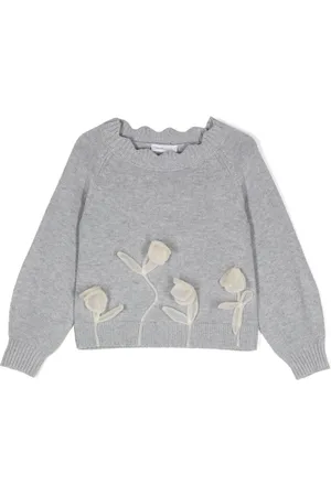 MONNALISA Floral-appliqu?? jumper