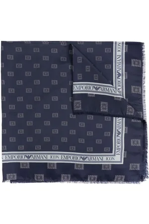 Emporio Armani Monogram-pattern scarf