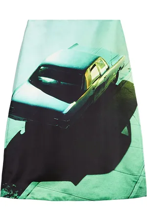 Jil Sander Printed satin skirt
