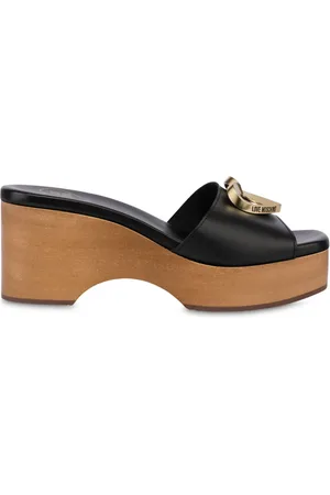 Moschino Logo-plaque mules