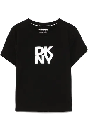 DKNY Foil-logo cropped T-shirt