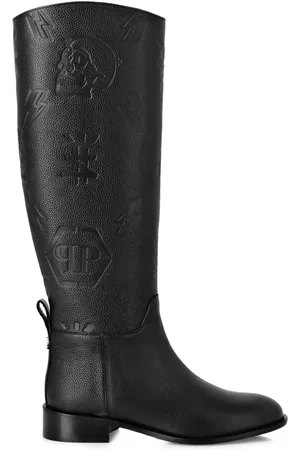 Philipp Plein Monogram-debossed boots