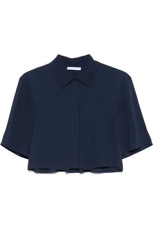 Patrizia Pepe Logo-appliqu?? cropped shirt