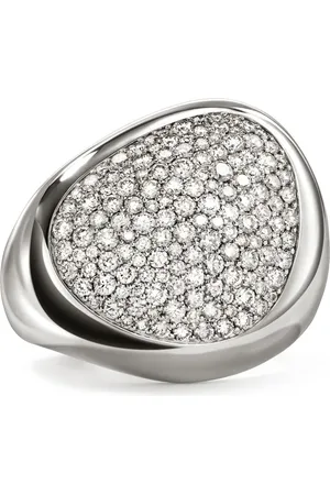 John Hardy Sterling Pebble diamond ring