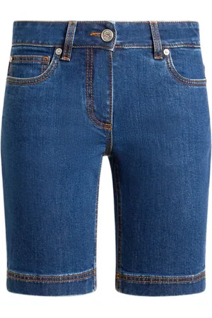 Etro Embroidered denim shorts