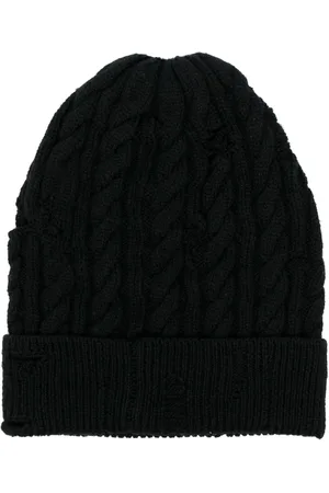 Roberto Cavalli Distressed-effect beanie