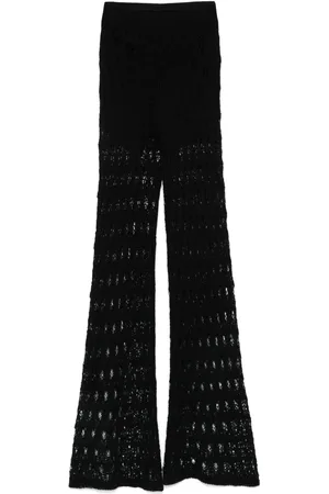 Roberto Collina Lace-effect knitted trousers