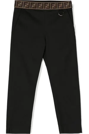 Fendi FF-jacquard skinny-leg trousers