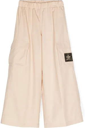 Fendi Logo-appliqu?? cotton trousers