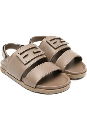 Fendi Logo-appliqu?? touch-strap sandals
