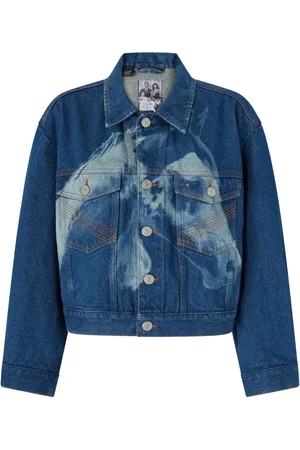 Pinko Horse-print denim jacket