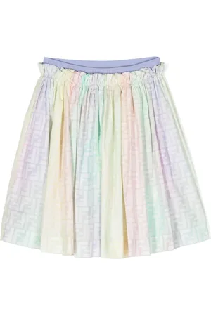 Fendi FF-logo print full skirt
